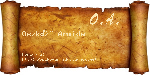 Oszkó Armida névjegykártya